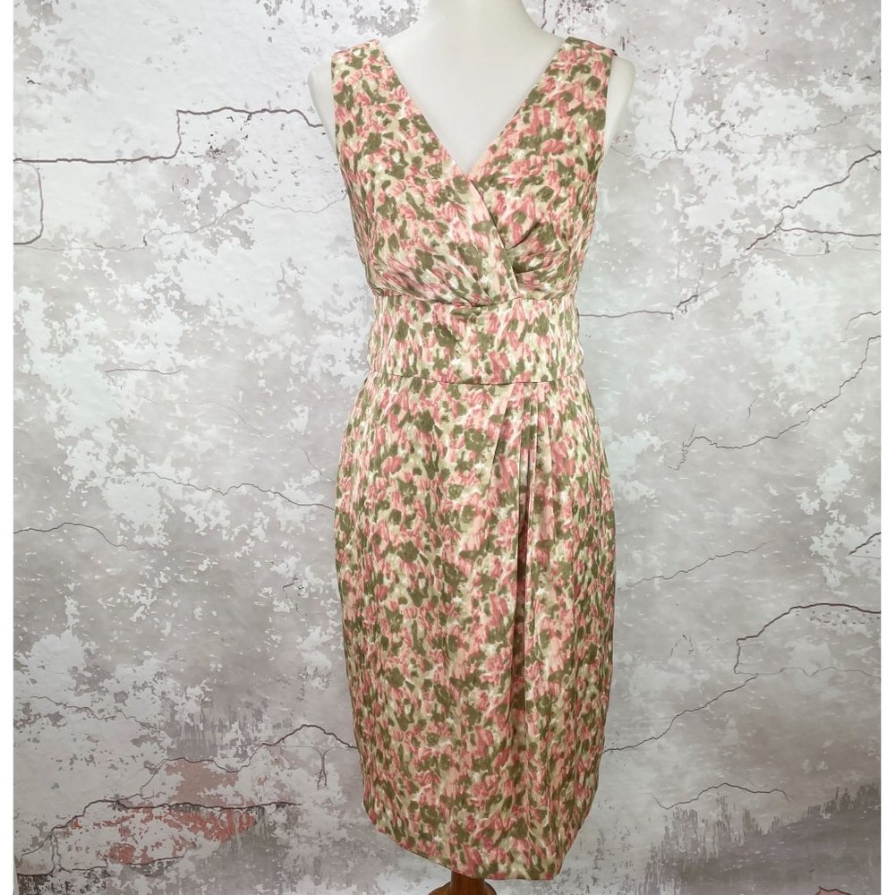 TALBOTS Spring Pastel Tie Back Sleeveless Dress 8 NWT